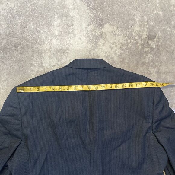Daniel Cremieux Dillards Blazer Mens 44R Wool Blue Strip‎ Single Breasted - Picture 5 of 11
